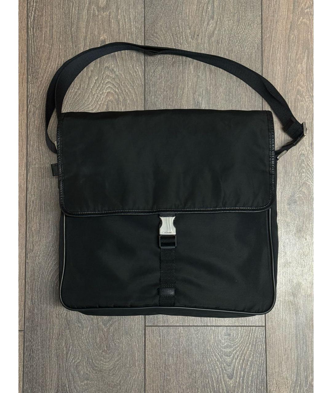 PRADA Черная тканевая сумка на плечо, фото 2