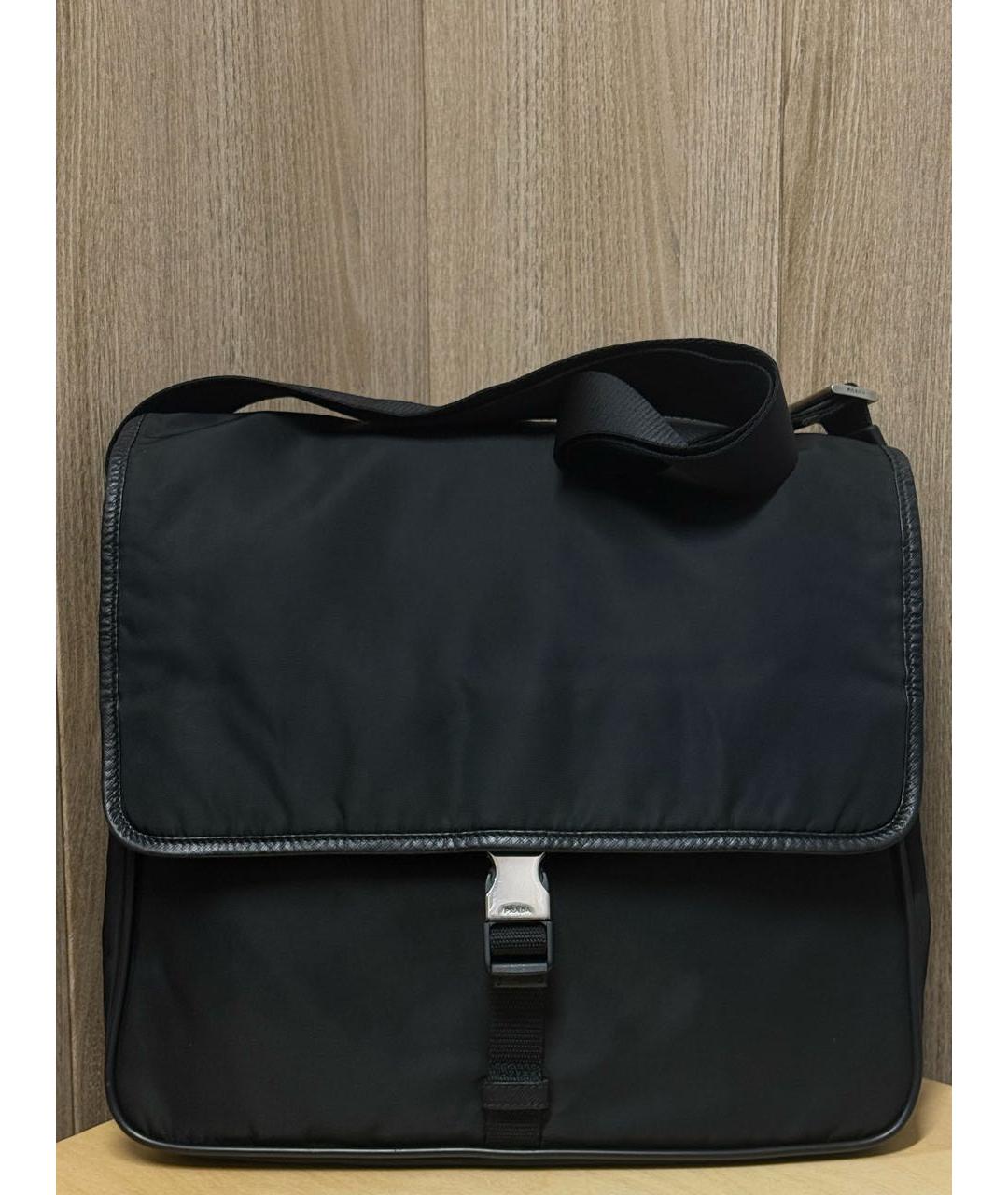 PRADA Черная тканевая сумка на плечо, фото 9