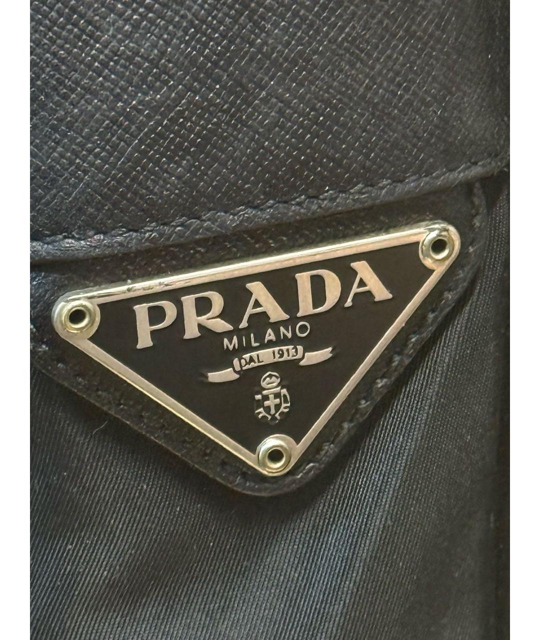 PRADA Черная тканевая сумка на плечо, фото 6