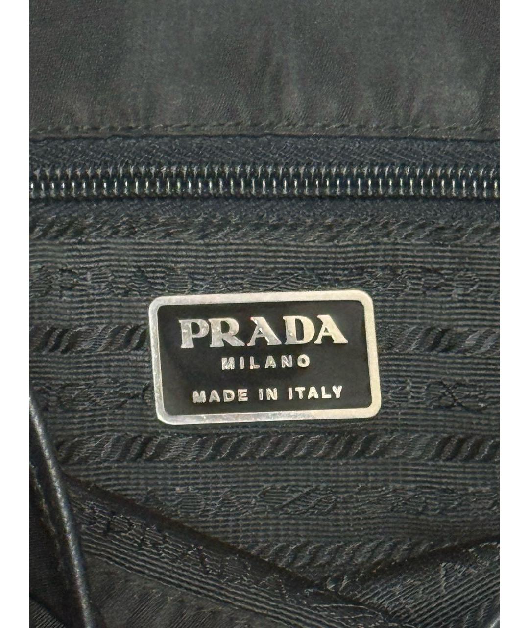 PRADA Черная тканевая сумка на плечо, фото 8
