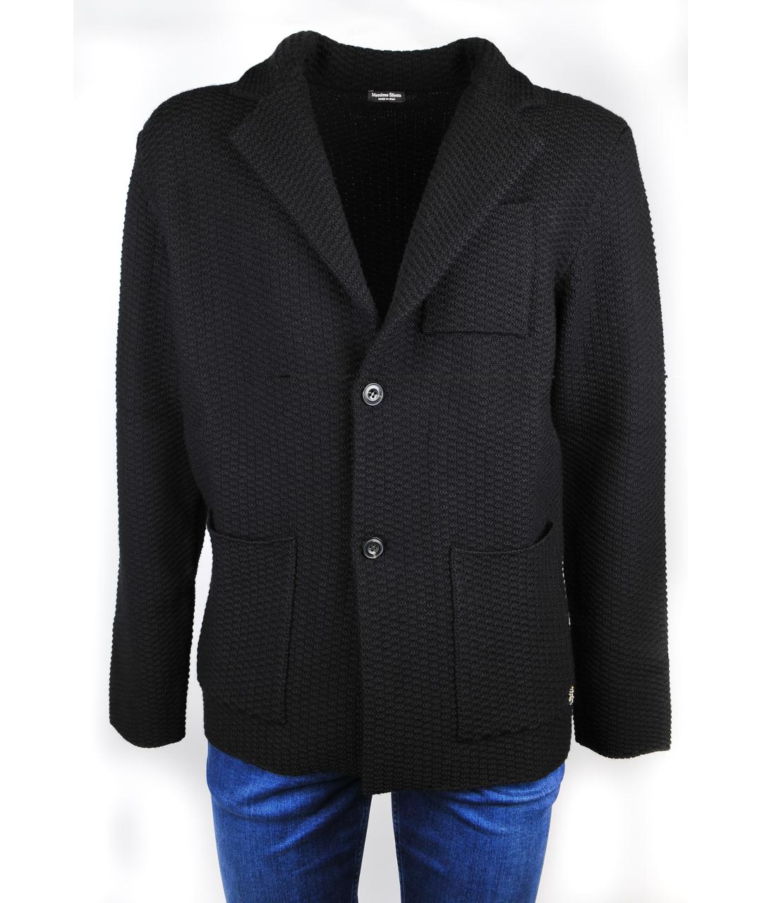 MASSIMO SFORZA Черный шерстяной кардиган, фото 3