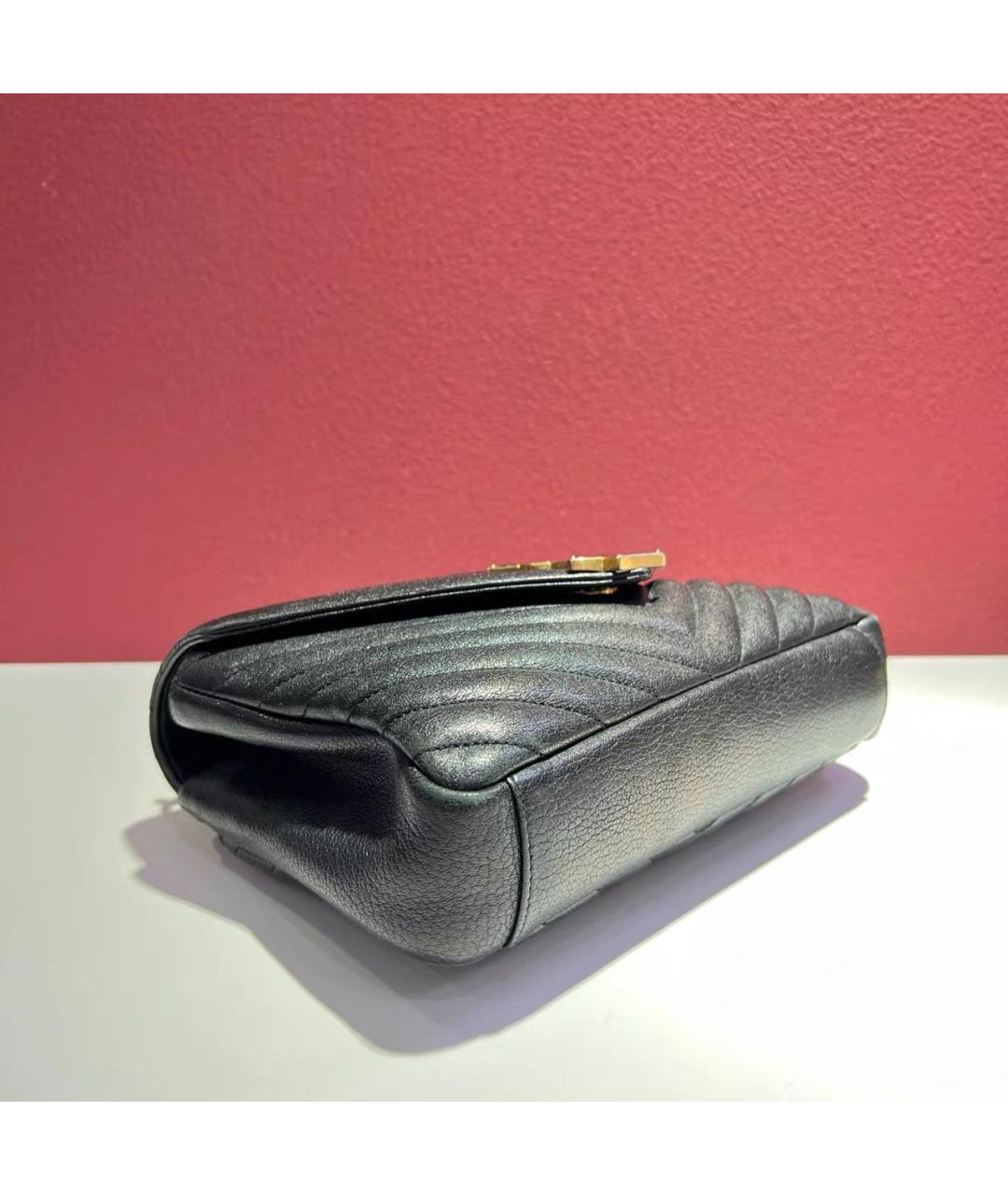 SAINT LAURENT Черная кожаная сумка через плечо, фото 6