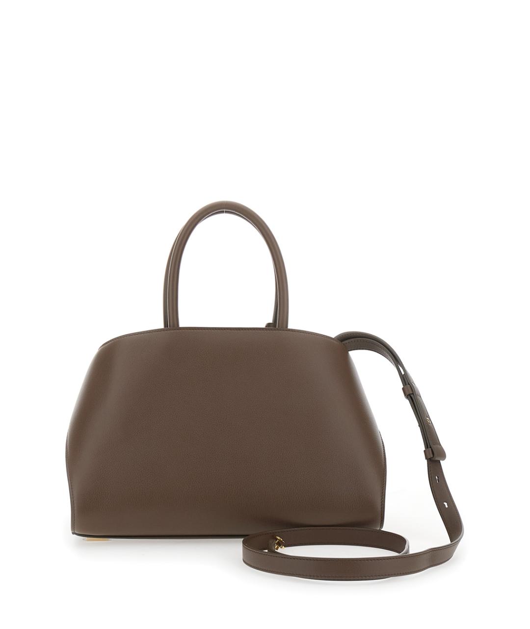 FERRAGAMO Коричневая кожаная сумка через плечо, фото 2