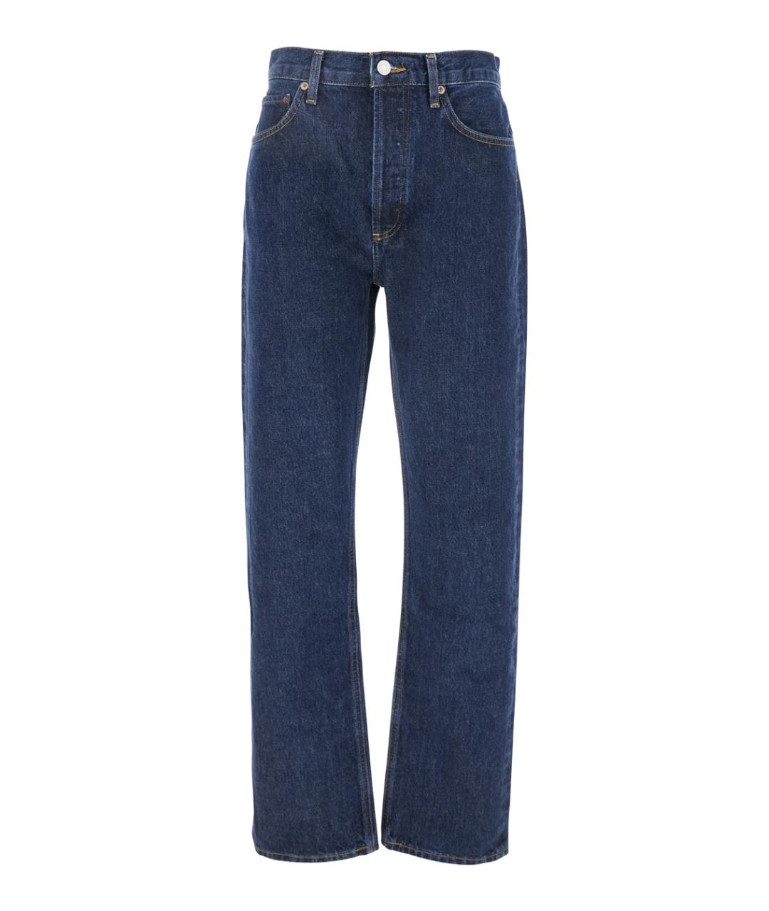 AGOLDE Синие хлопковые прямые джинсы, фото 1