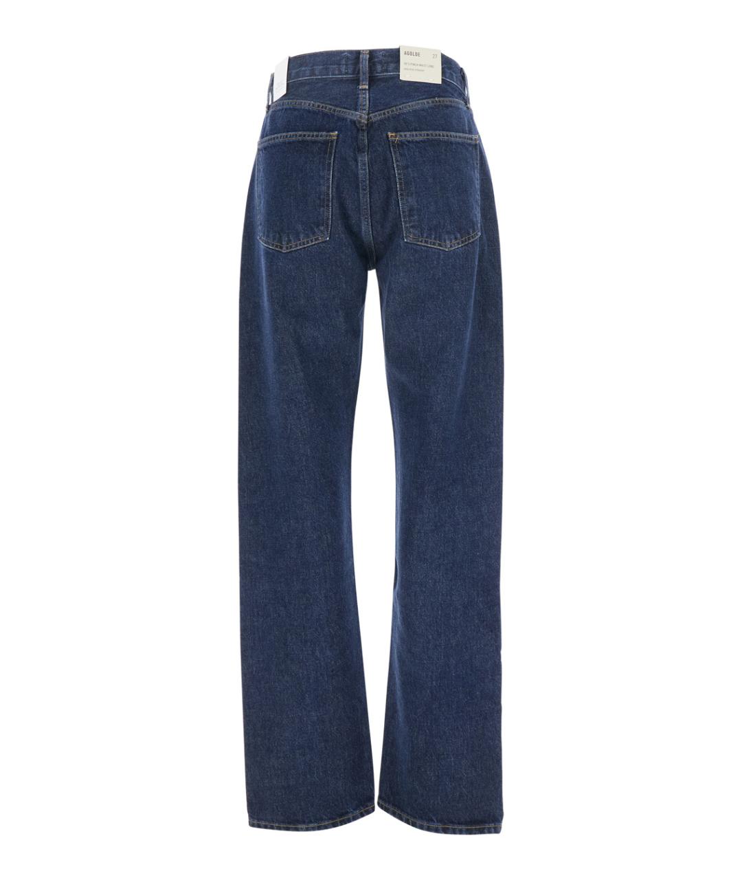 AGOLDE Синие хлопковые прямые джинсы, фото 2