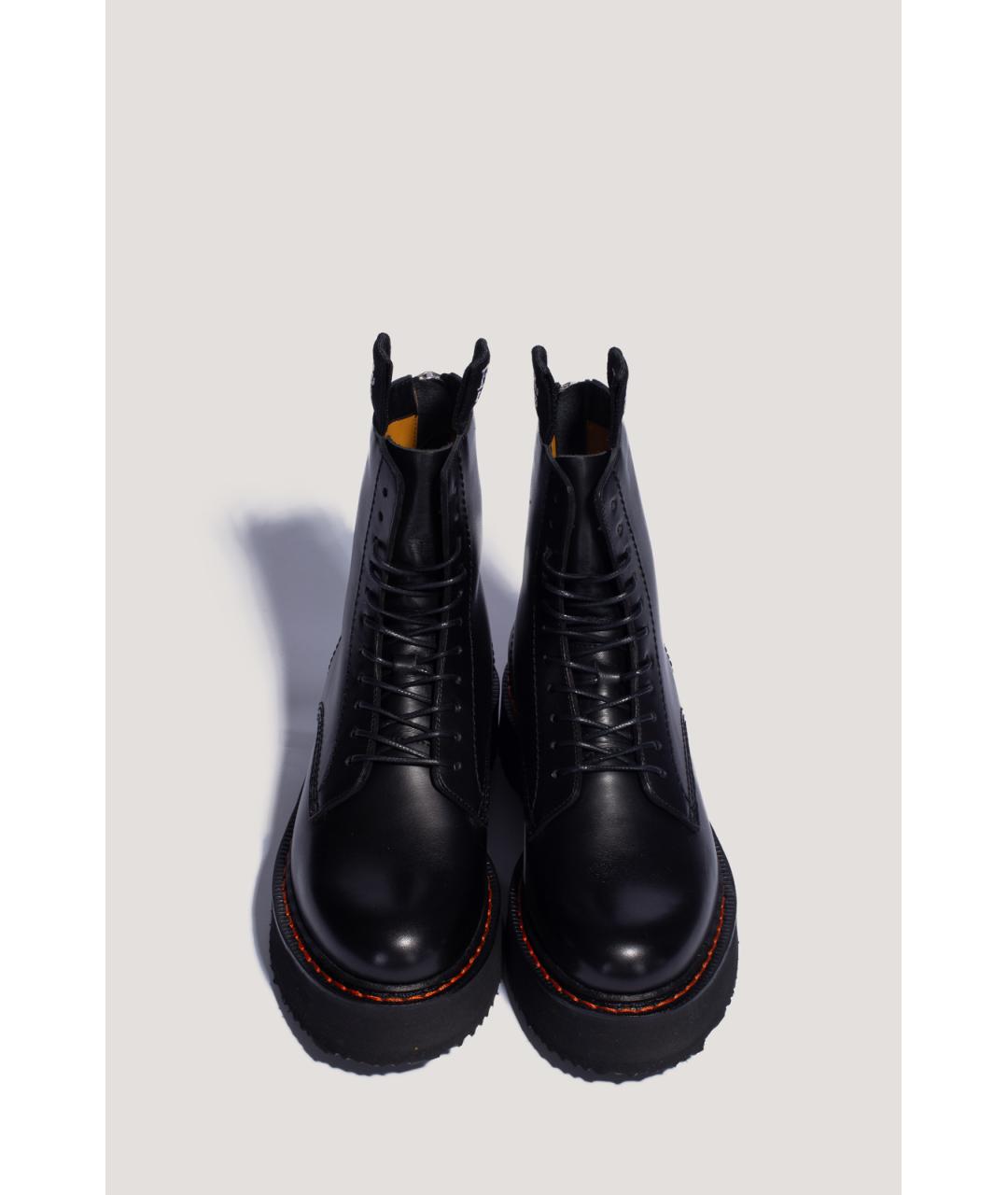 R13 Черные кожаные ботинки, фото 4