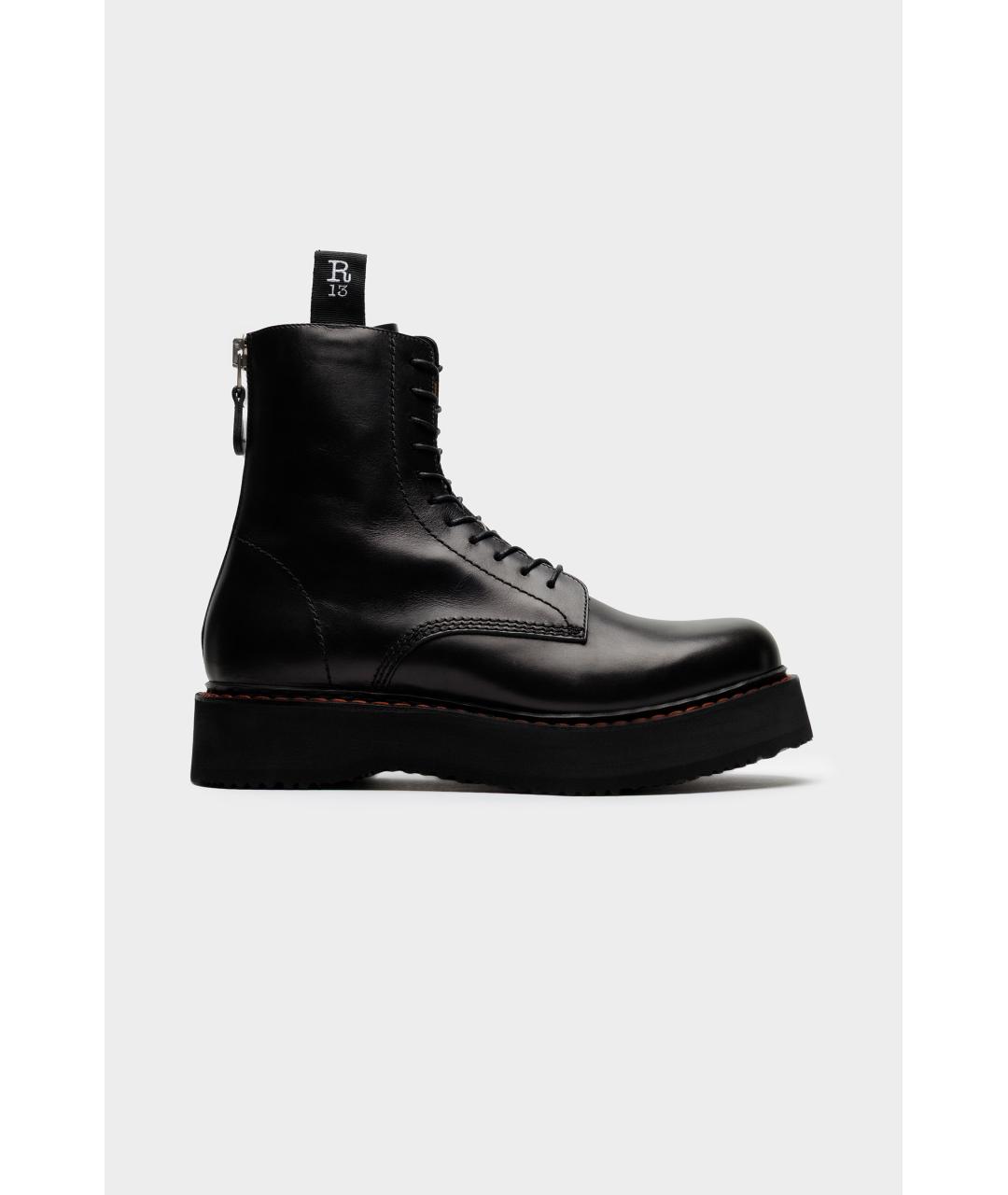 R13 Черные кожаные ботинки, фото 6