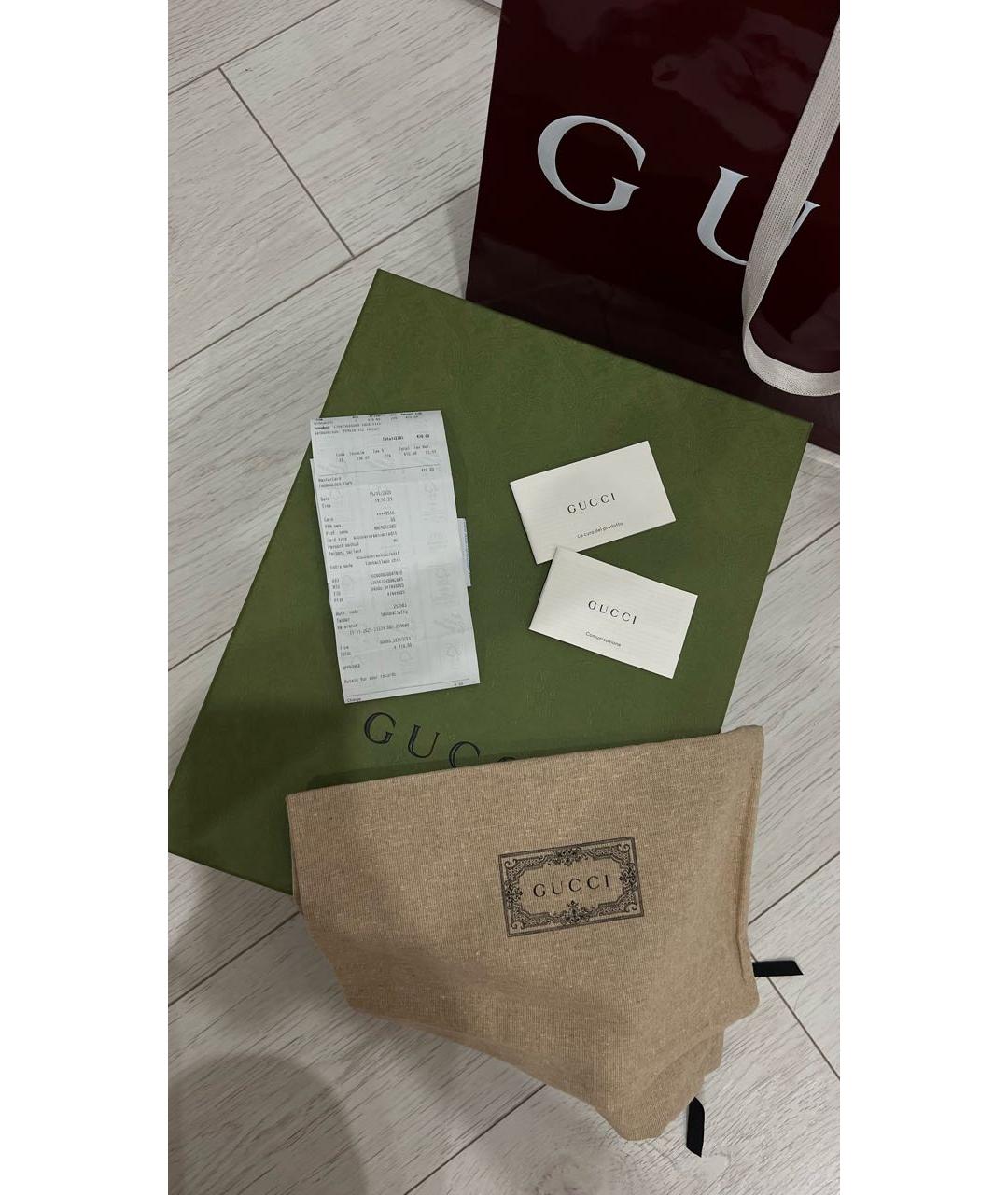 GUCCI Черные низкие кроссовки / кеды, фото 5