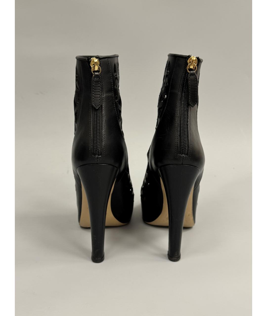 VALENTINO Черные кожаные ботильоны, фото 5