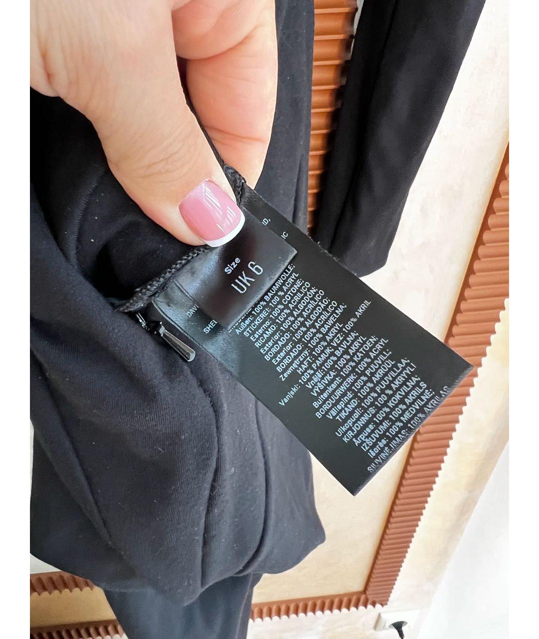 DAVID KOMA Черный хлопко-эластановый комбинезон, фото 6