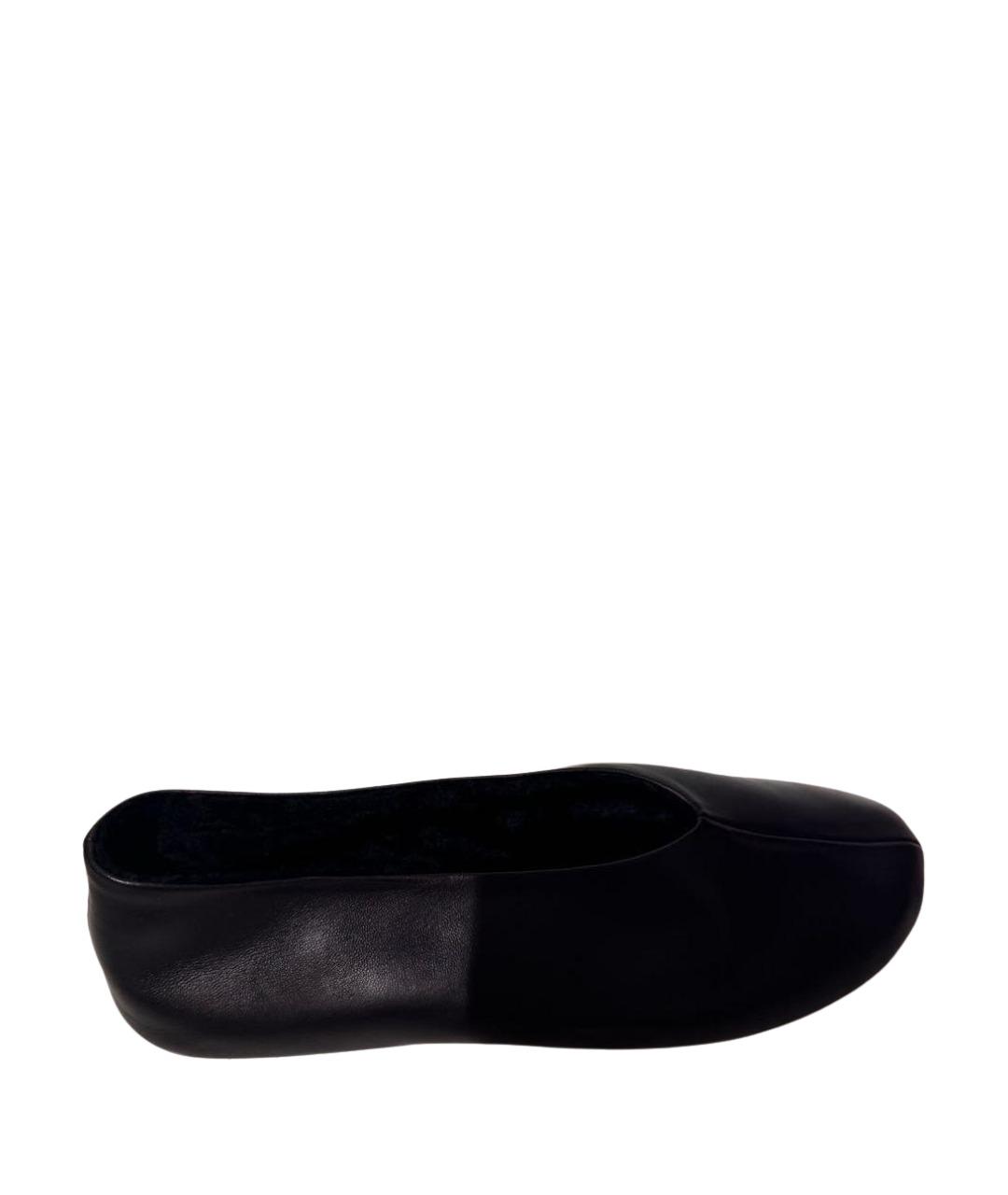 THE ROW Черные кожаные балетки, фото 1