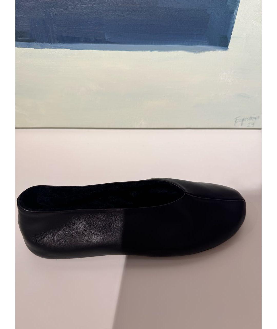 THE ROW Черные кожаные балетки, фото 5