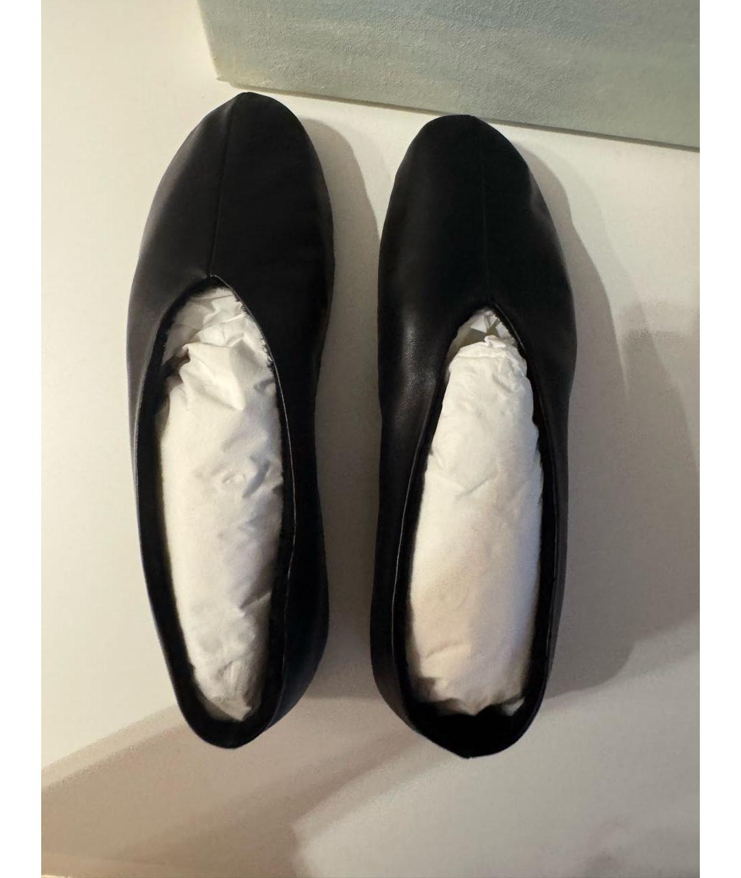 THE ROW Черные кожаные балетки, фото 3