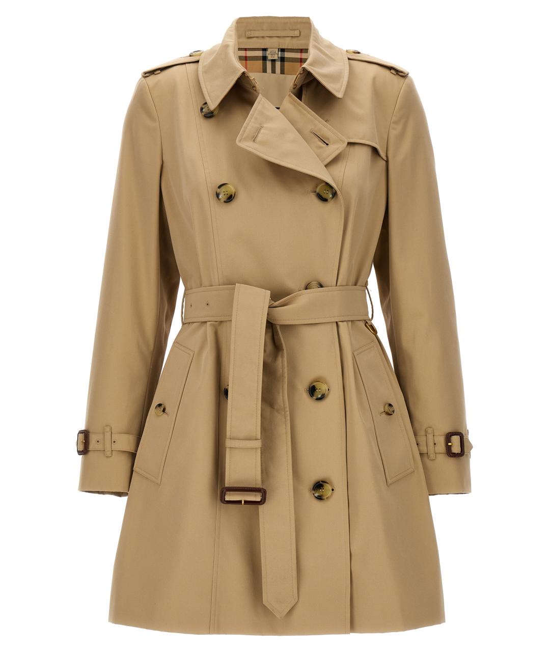 BURBERRY Бежевый хлопковый тренч/плащ, фото 1