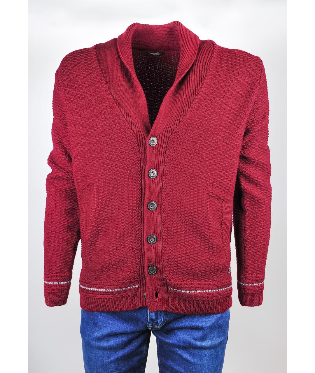 MASSIMO SFORZA Бордовый шерстяной кардиган, фото 3