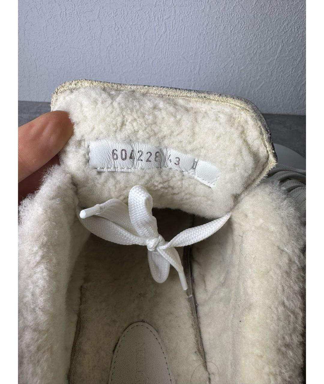 ALEXANDER MCQUEEN Белые кожаные низкие кроссовки / кеды, фото 6