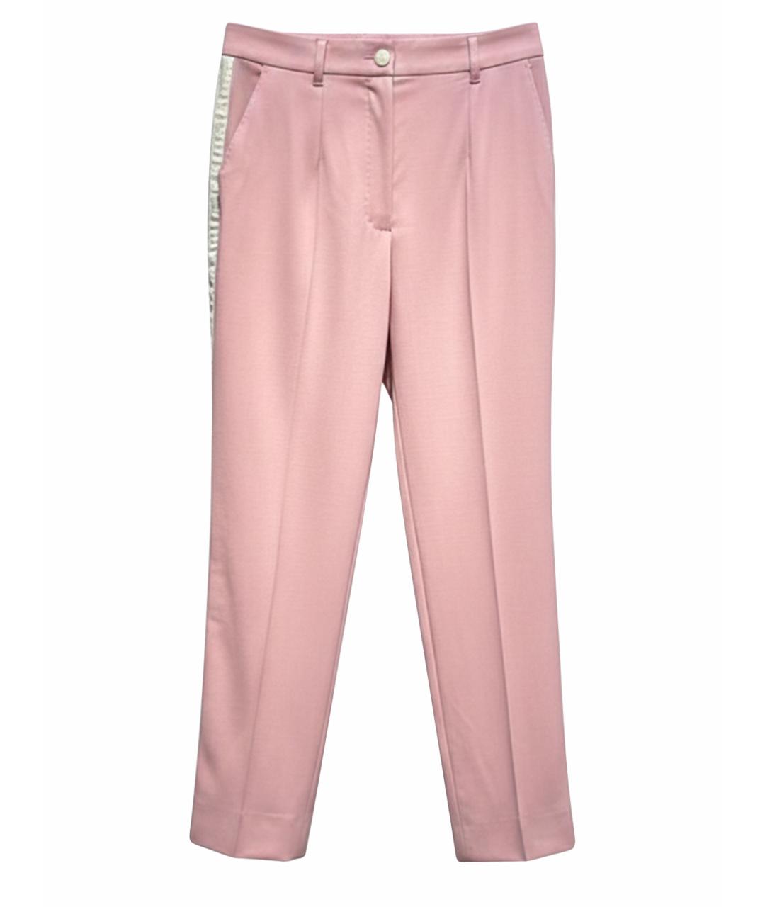DOLCE&GABBANA Розовые прямые брюки, фото 1