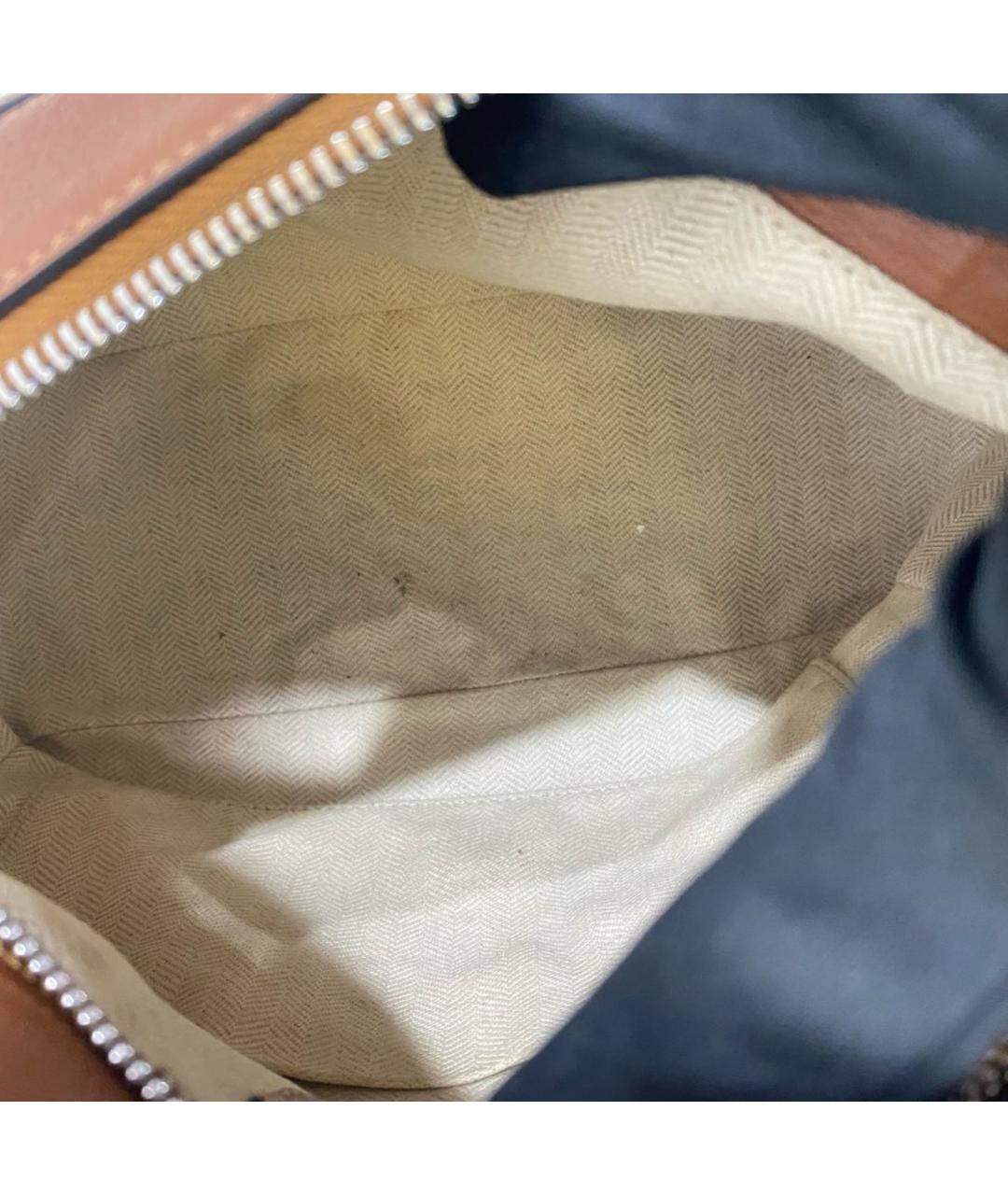 LOEWE Коричневая кожаная сумка с короткими ручками, фото 7