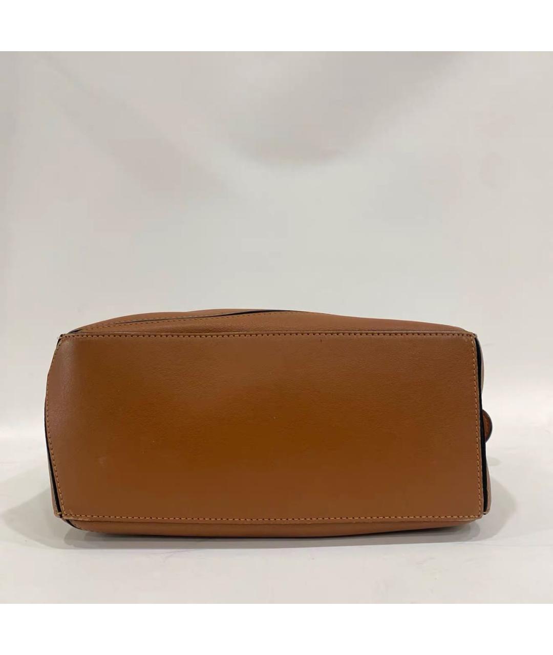 LOEWE Коричневая кожаная сумка с короткими ручками, фото 6
