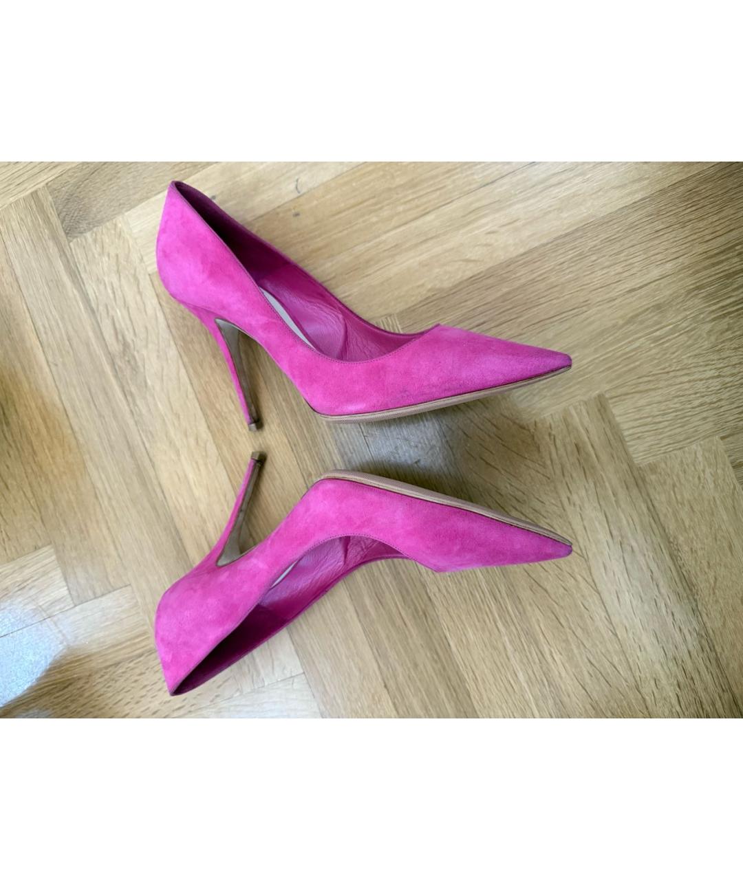 CHRISTIAN DIOR Фуксия замшевые туфли, фото 7