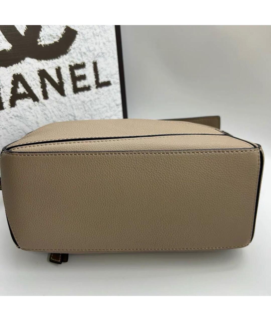 LOEWE Бежевая кожаная сумка через плечо, фото 6