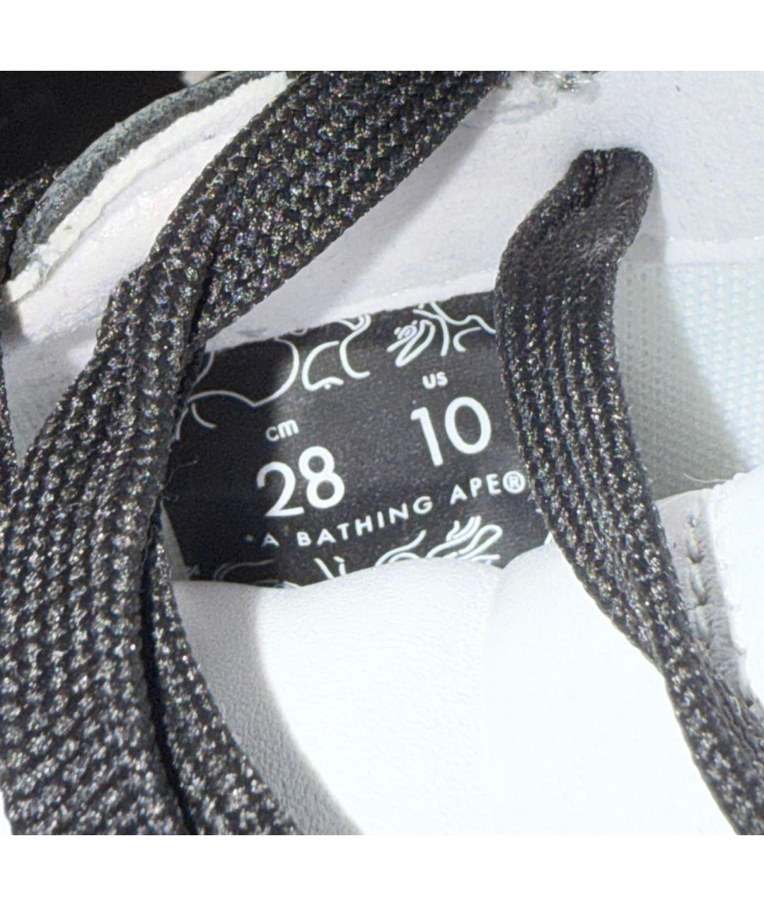 A BATHING APE Мульти кожаные высокие кроссовки / кеды, фото 7