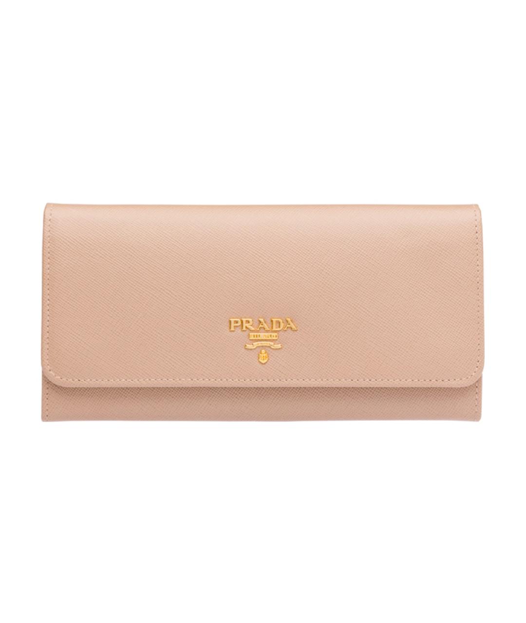 PRADA Розовый кожаный кошелек, фото 1