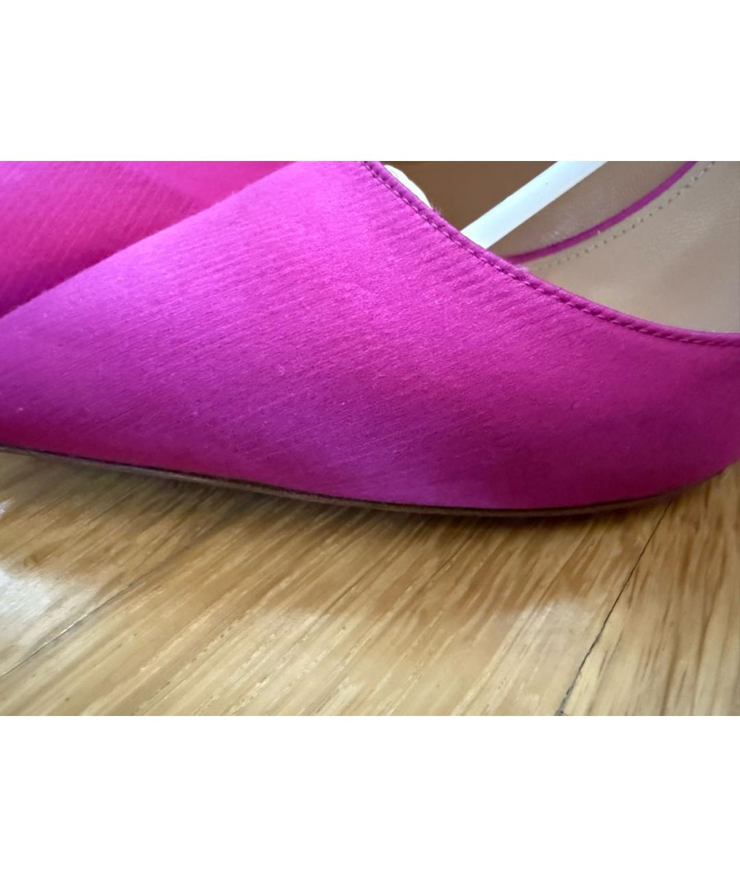 AQUAZZURA Фуксия текстильные туфли, фото 6