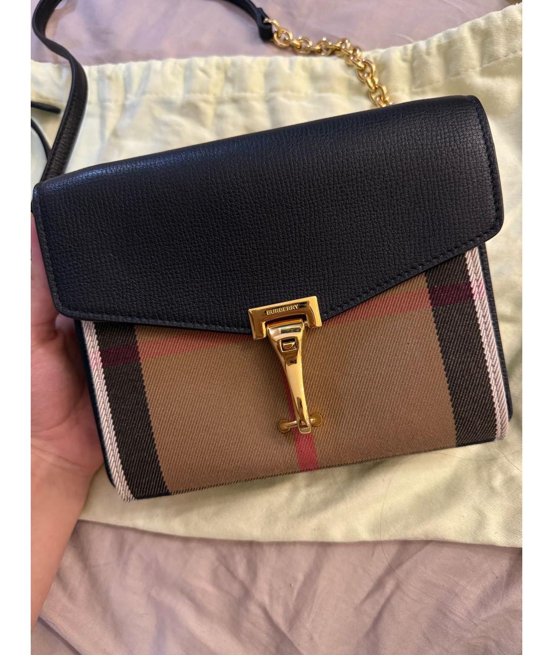 BURBERRY Черная кожаная сумка через плечо, фото 3