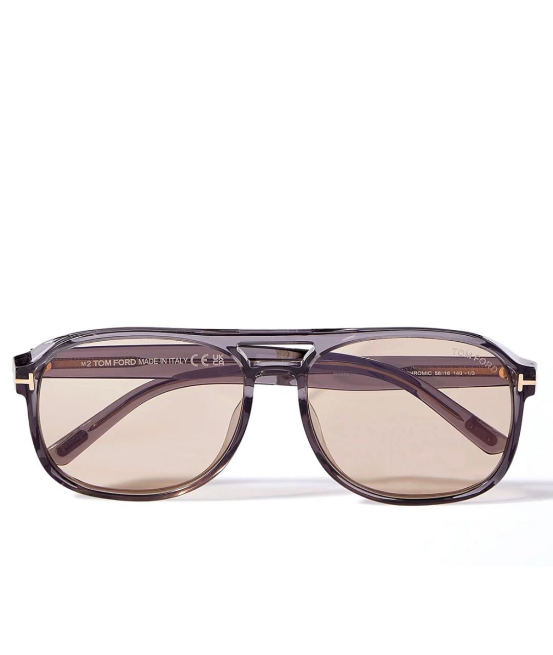 TOM FORD Антрацитовые пластиковые солнцезащитные очки, фото 4