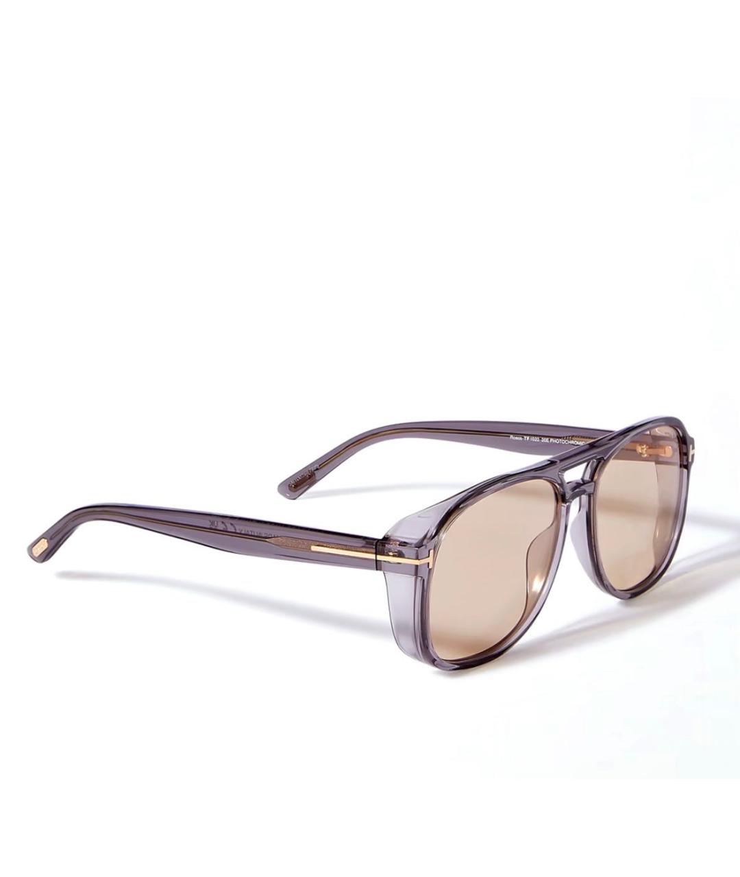 TOM FORD Антрацитовые пластиковые солнцезащитные очки, фото 5