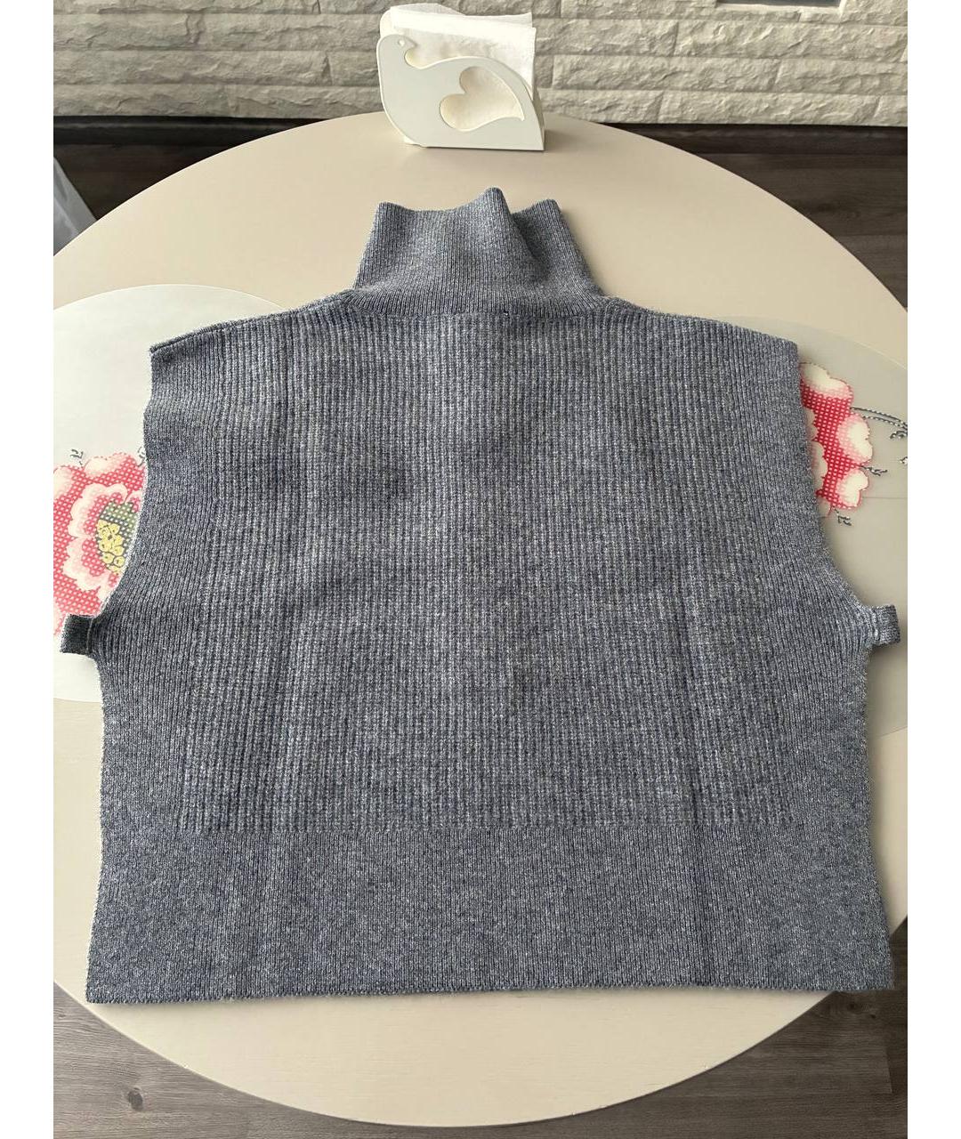 LIU JO Серая шерстяная жилетка, фото 3