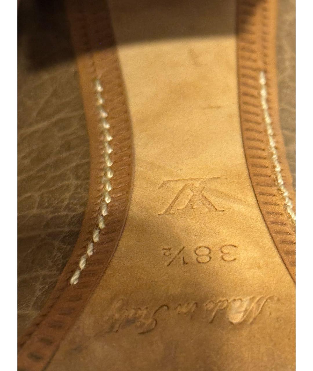 LOUIS VUITTON Коричневые кожаные туфли, фото 5