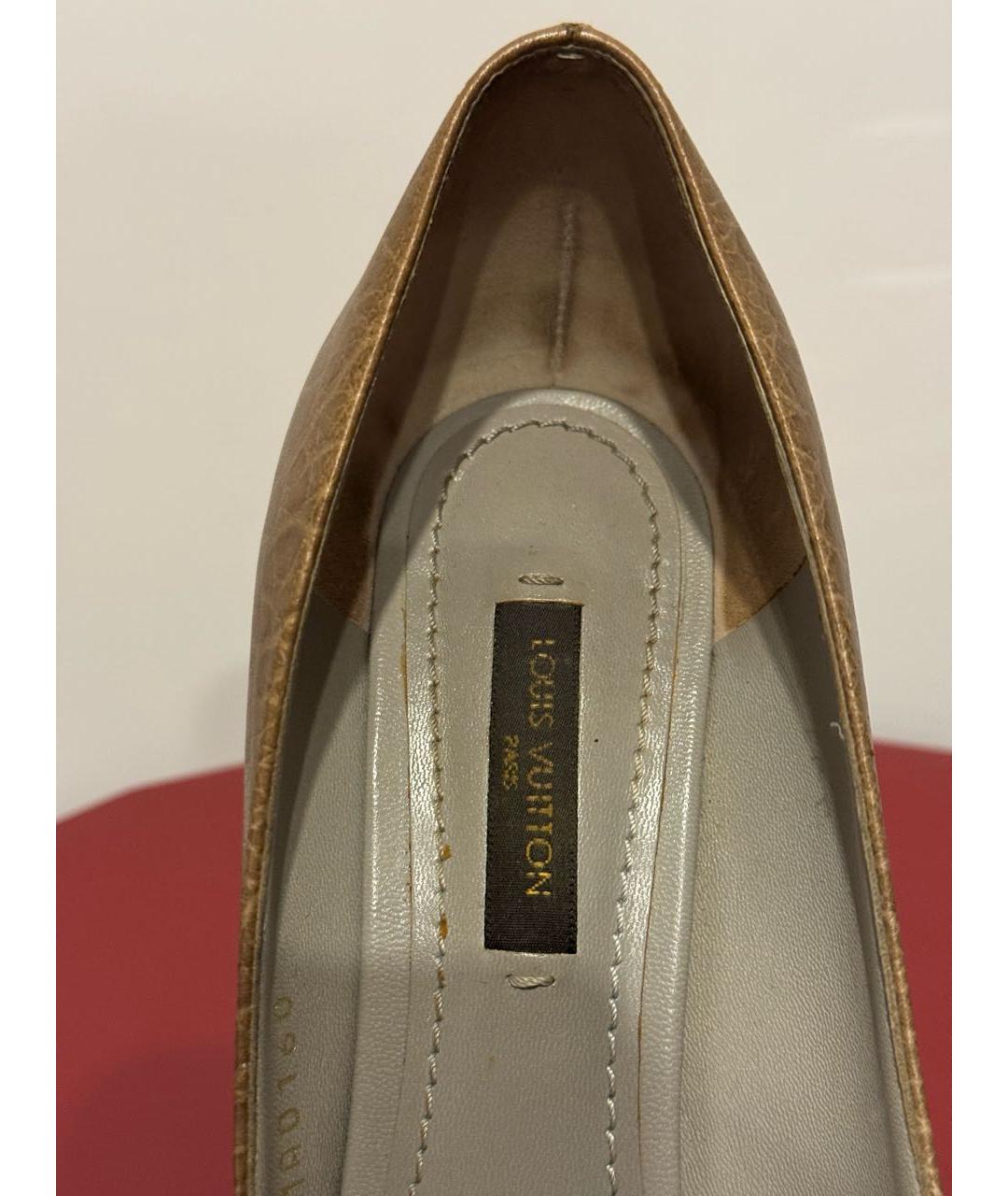 LOUIS VUITTON Коричневые кожаные туфли, фото 6