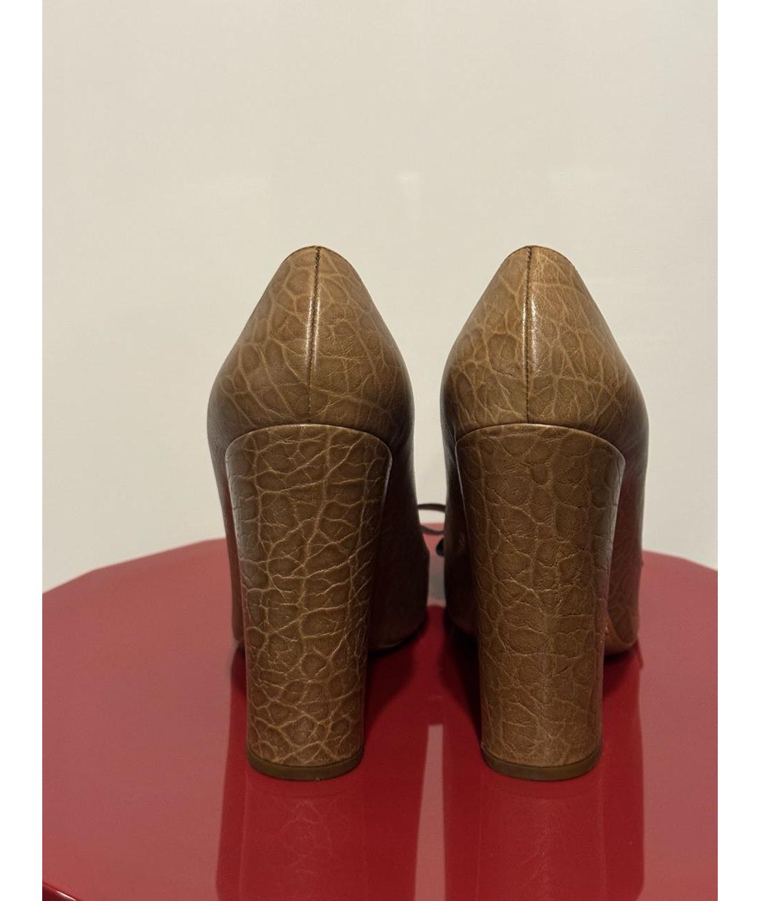 LOUIS VUITTON Коричневые кожаные туфли, фото 4