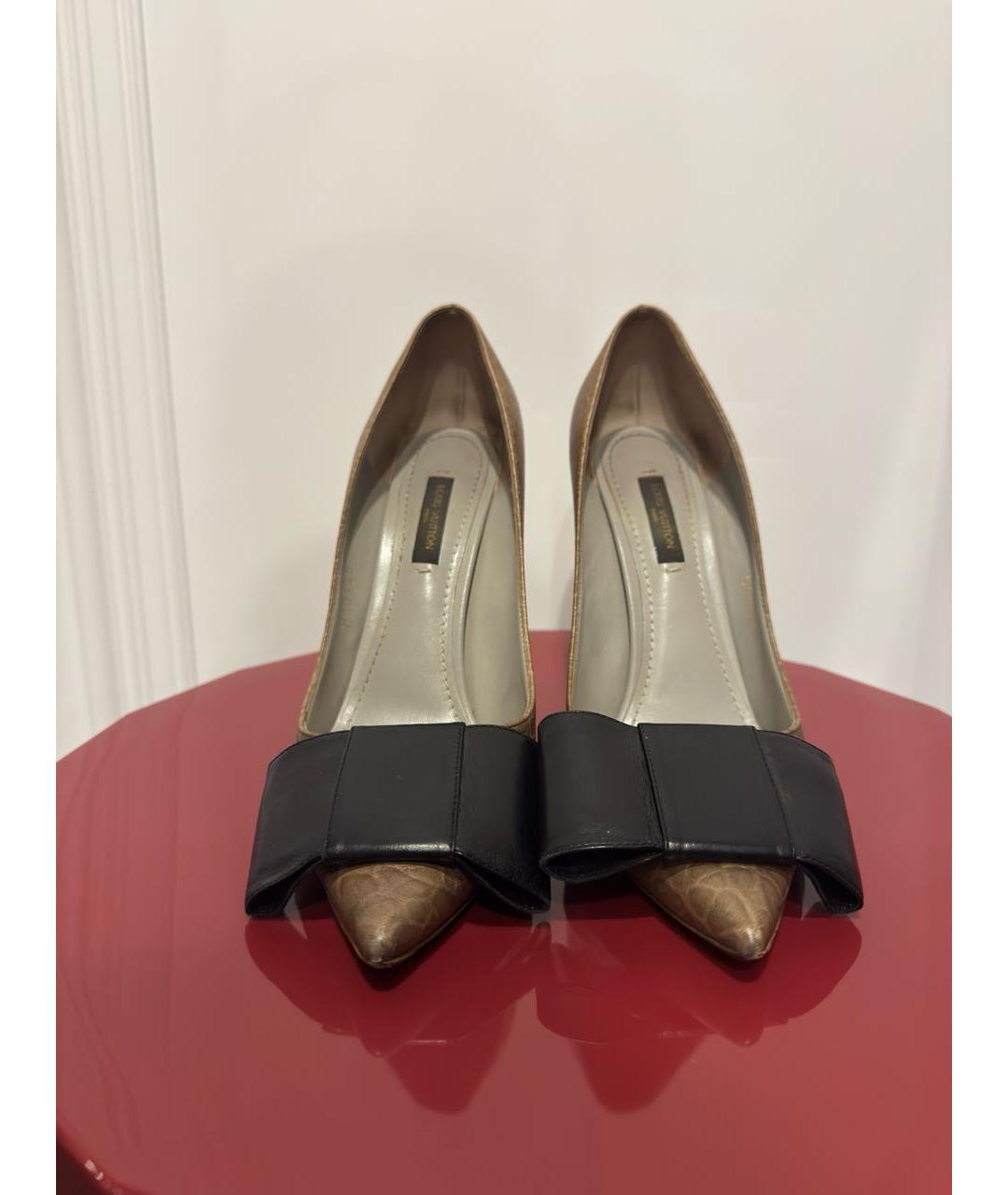 LOUIS VUITTON Коричневые кожаные туфли, фото 3