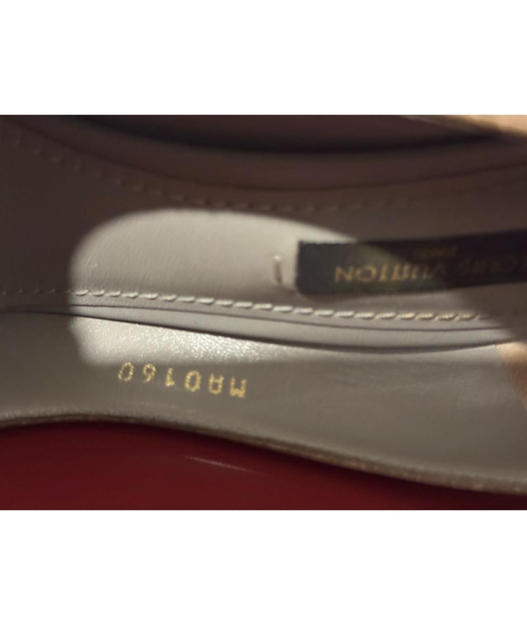 LOUIS VUITTON Коричневые кожаные туфли, фото 7