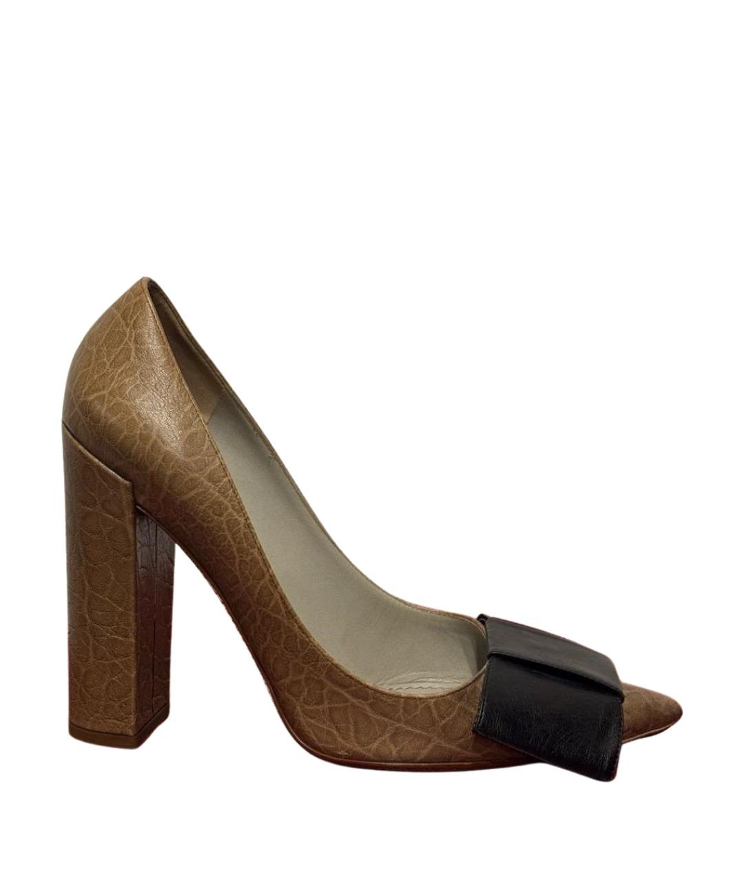 LOUIS VUITTON Коричневые кожаные туфли, фото 1