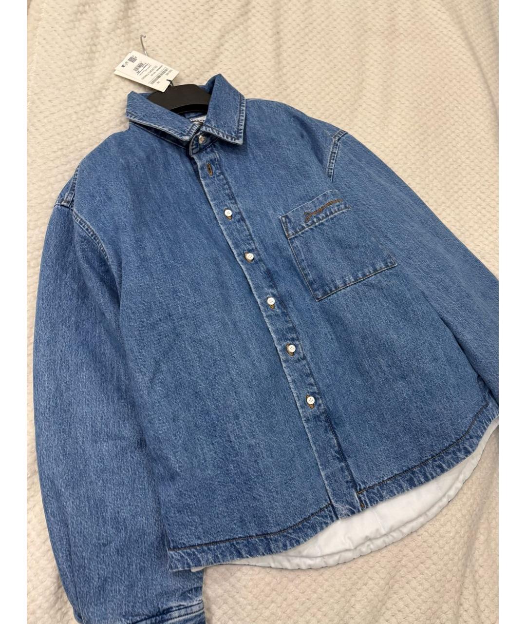 JACQUEMUS Голубая хлопковая куртка, фото 2