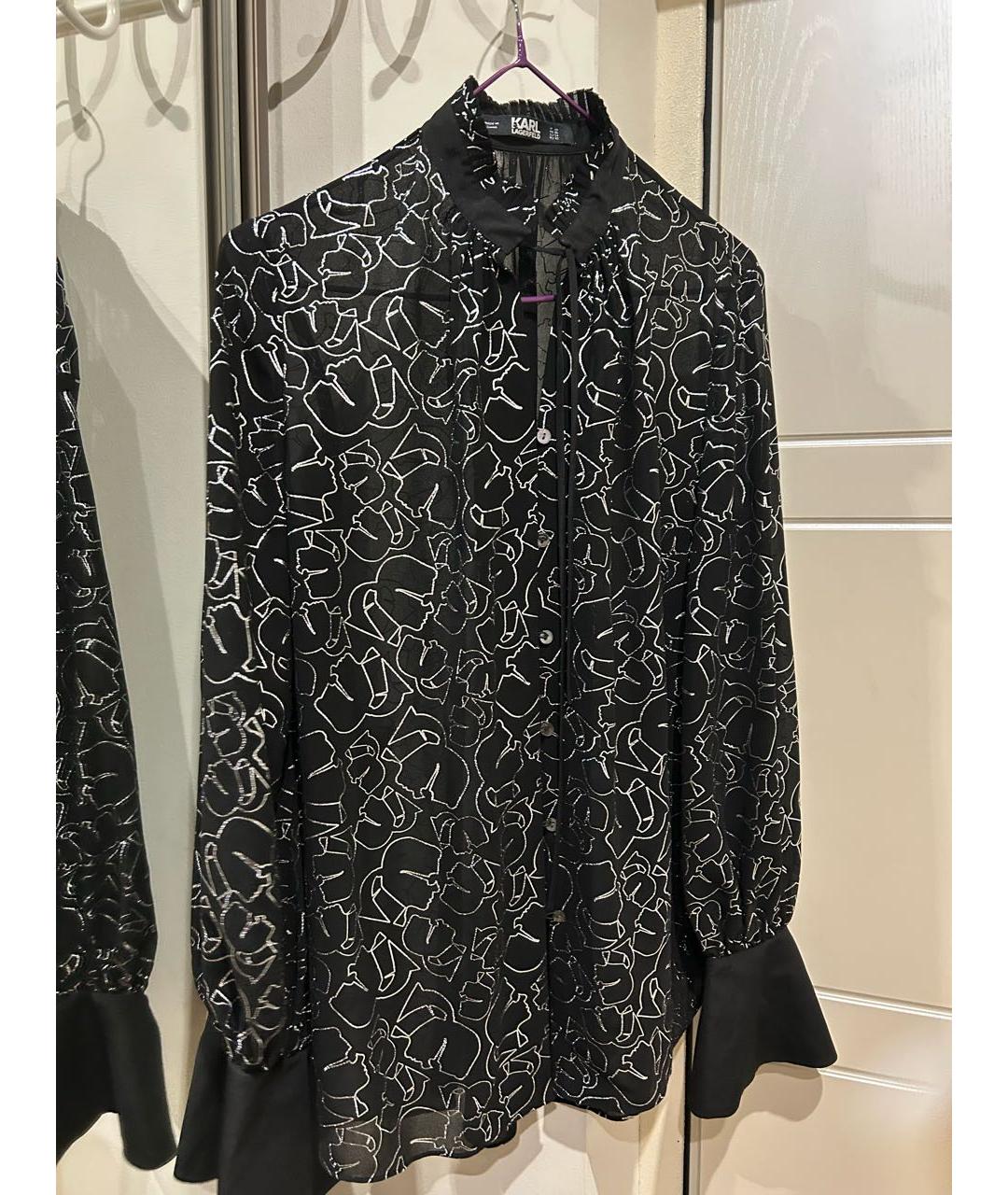 KARL LAGERFELD Черная полиэстеровая блузы, фото 5