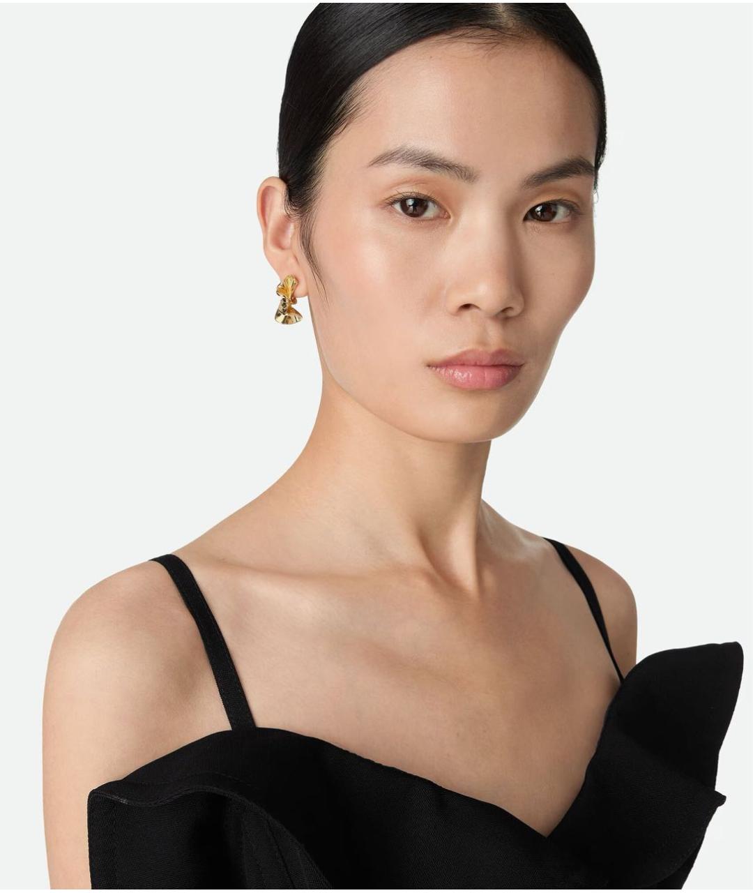 BOTTEGA VENETA Золотые серебряные серьги, фото 3
