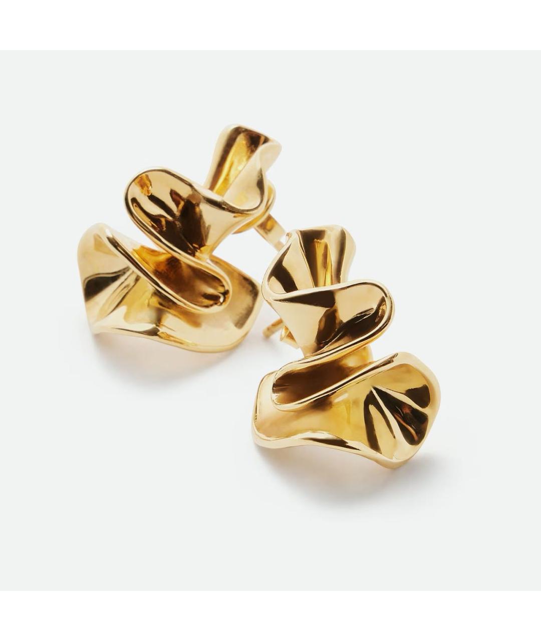 BOTTEGA VENETA Золотые серебряные серьги, фото 2