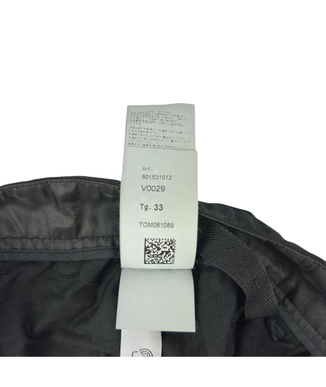 STONE ISLAND Черные хлопко-эластановые повседневные брюки, фото 6