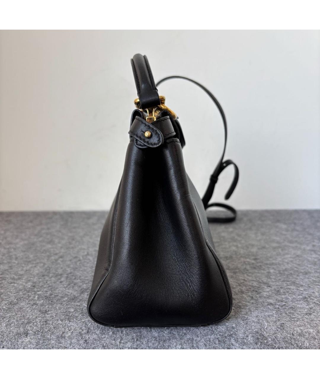 FENDI Черная кожаная сумка через плечо, фото 4