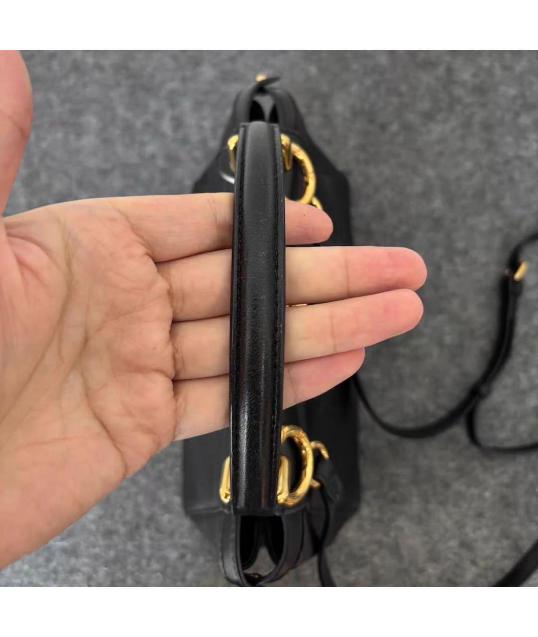 FENDI Черная кожаная сумка через плечо, фото 7