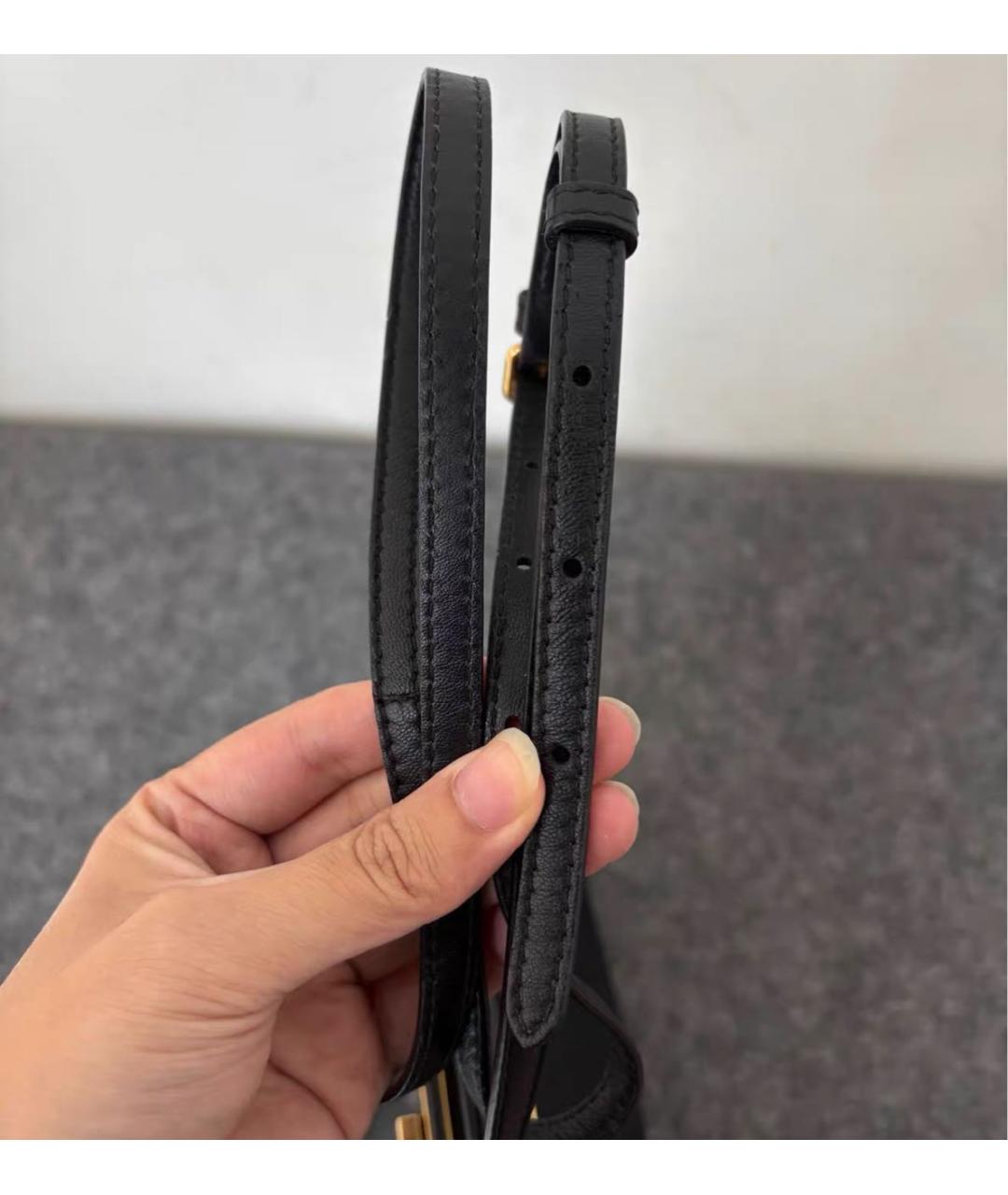 FENDI Черная кожаная сумка через плечо, фото 8