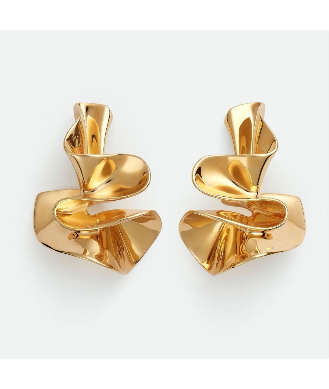 BOTTEGA VENETA Золотые серебряные серьги, фото 3