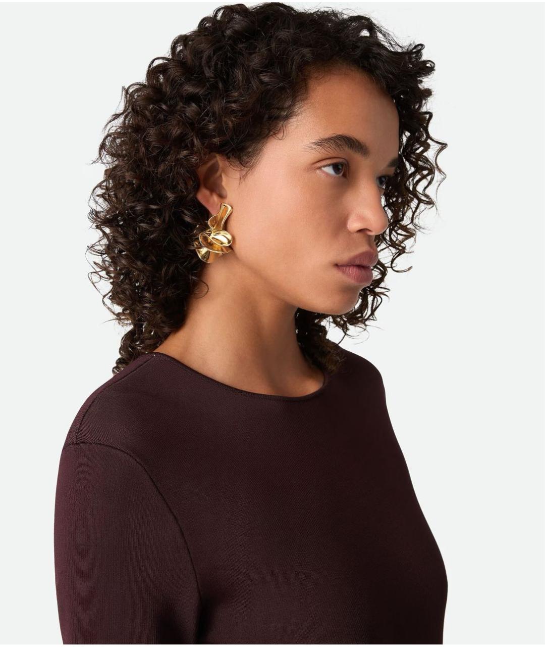 BOTTEGA VENETA Золотые серебряные серьги, фото 2