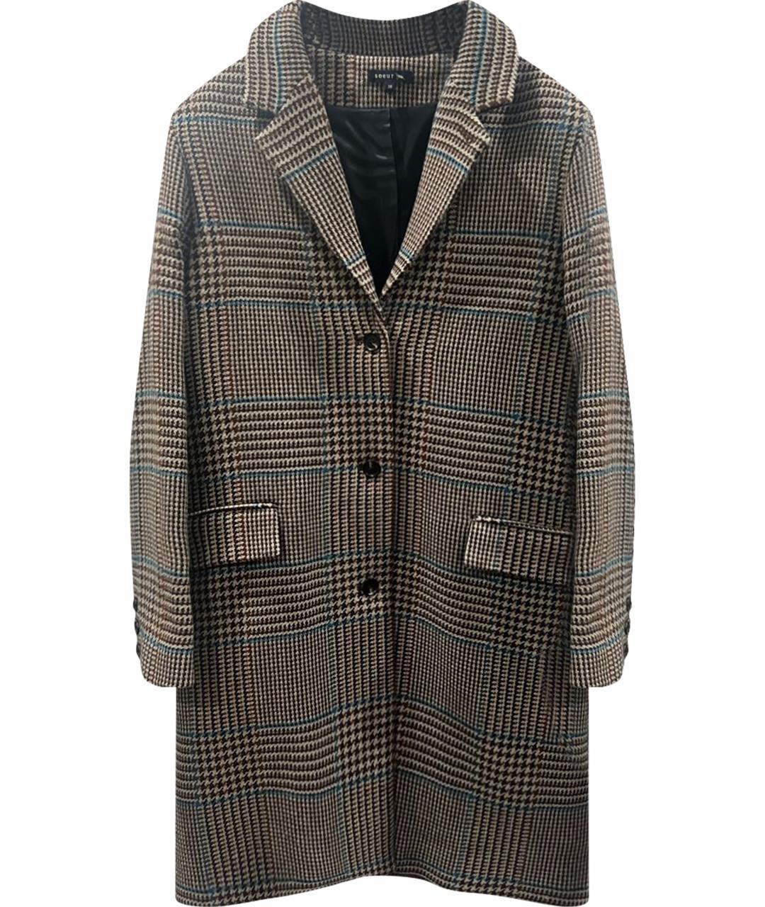 SOEUR Мульти шерстяное пальто, фото 1