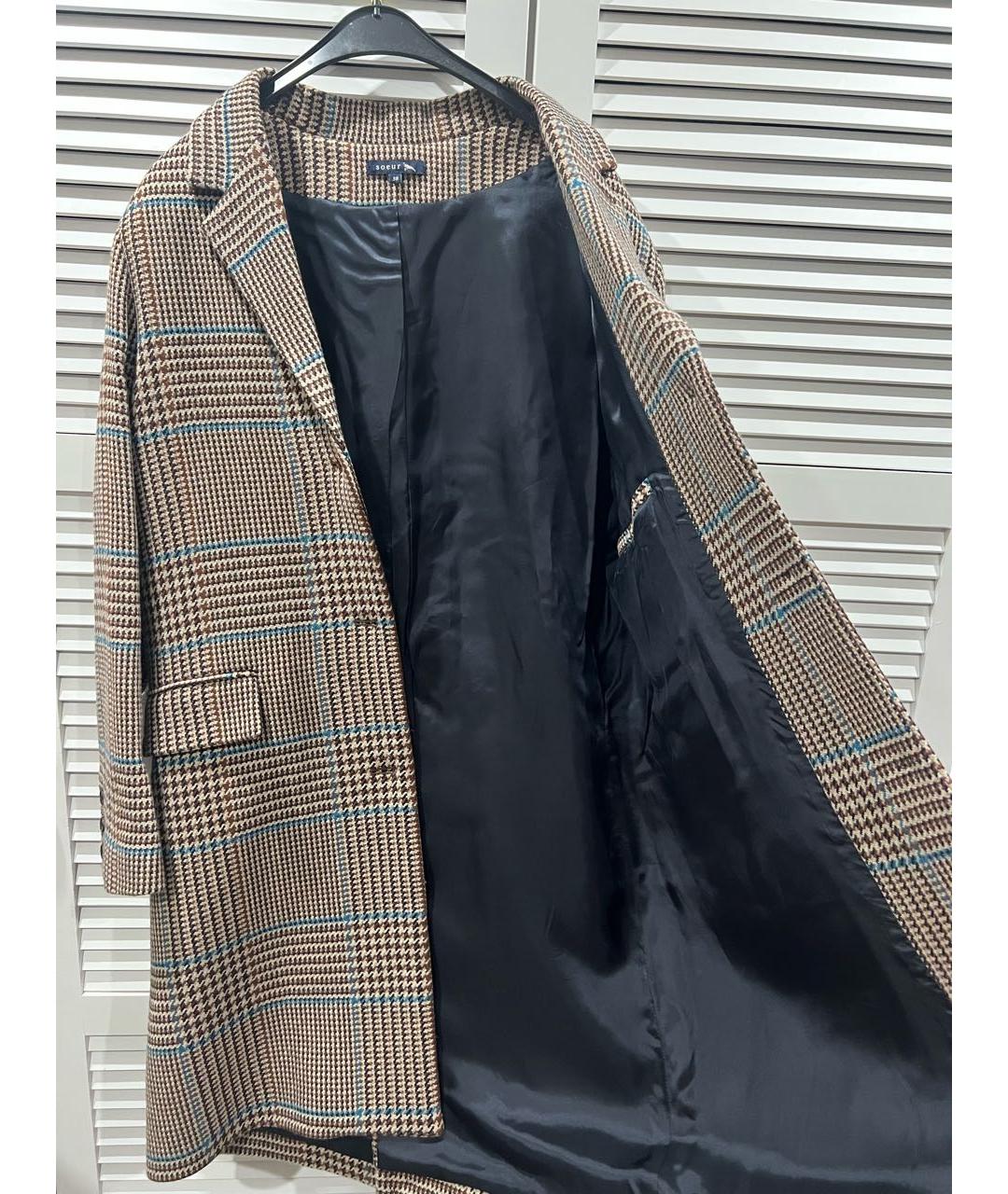 SOEUR Мульти шерстяное пальто, фото 6
